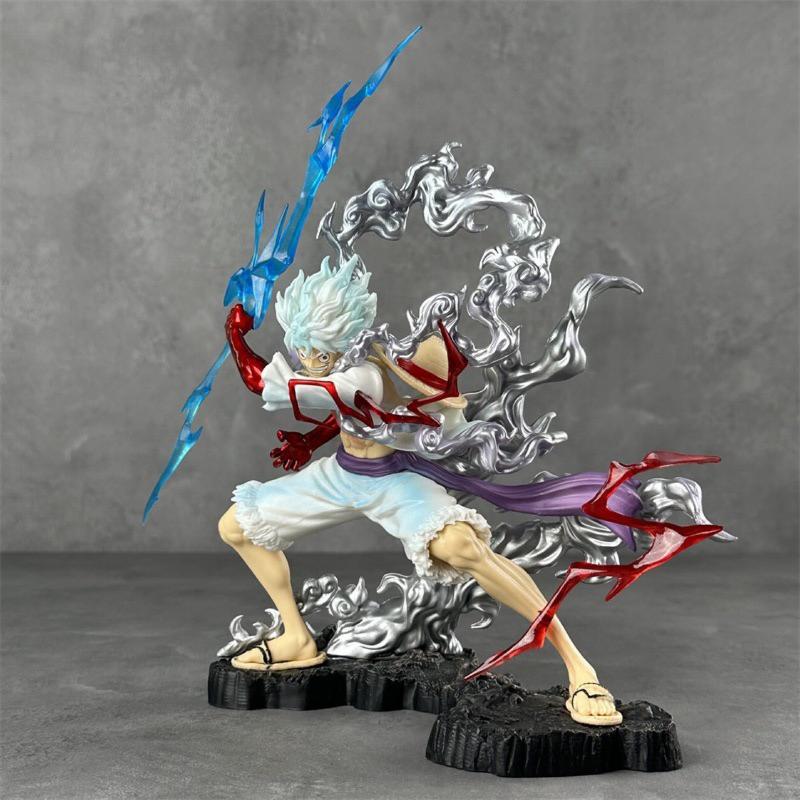 Аниме Фигурка Gear 5 Thunderbolt Nika Luffy Игрушка Модель Статуэтка Коллекция Украшение Рабочего Стола
