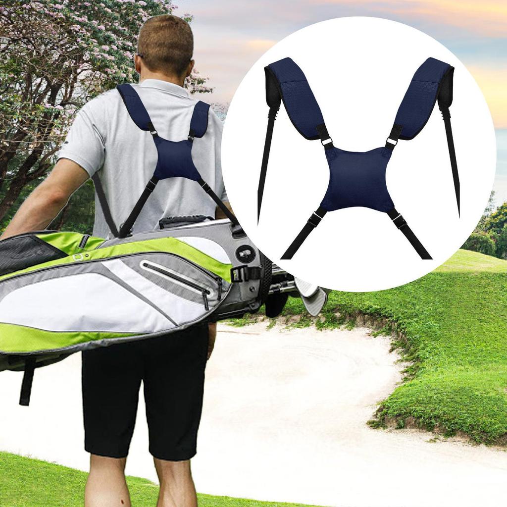 Golf Bags Shoulder Straps Replacement Double Nylon Adjustable Padded Carry For Lightweight Golf Stand Bag