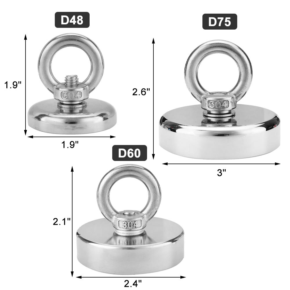 350/450/600 кг неодимовый магнит супер мощный рыболовный инструмент спасательный магнит кольцо большой горшок магнитное железо бор сильный высокий артефакт с веревкой 10 м