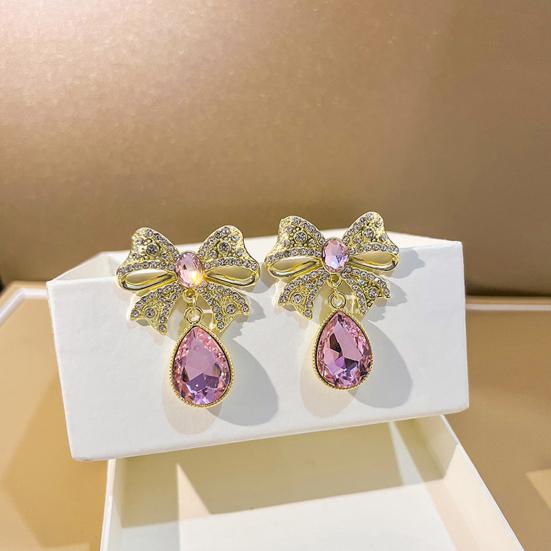 Стильные серьги-гвоздики из искусственного кристалла в виде капли воды, элегантные декоративные