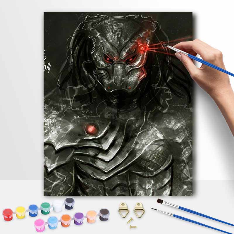 Disney Oil Painting DIY Digital Painting HandPainted SciFi Alien Warrior Wall Art for Living Room and Entryway Decoration.