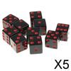 5x10 штук/набор Пластиковые кубики D6 6-гранные с точками для D&D RPG Игрушка Красные точки