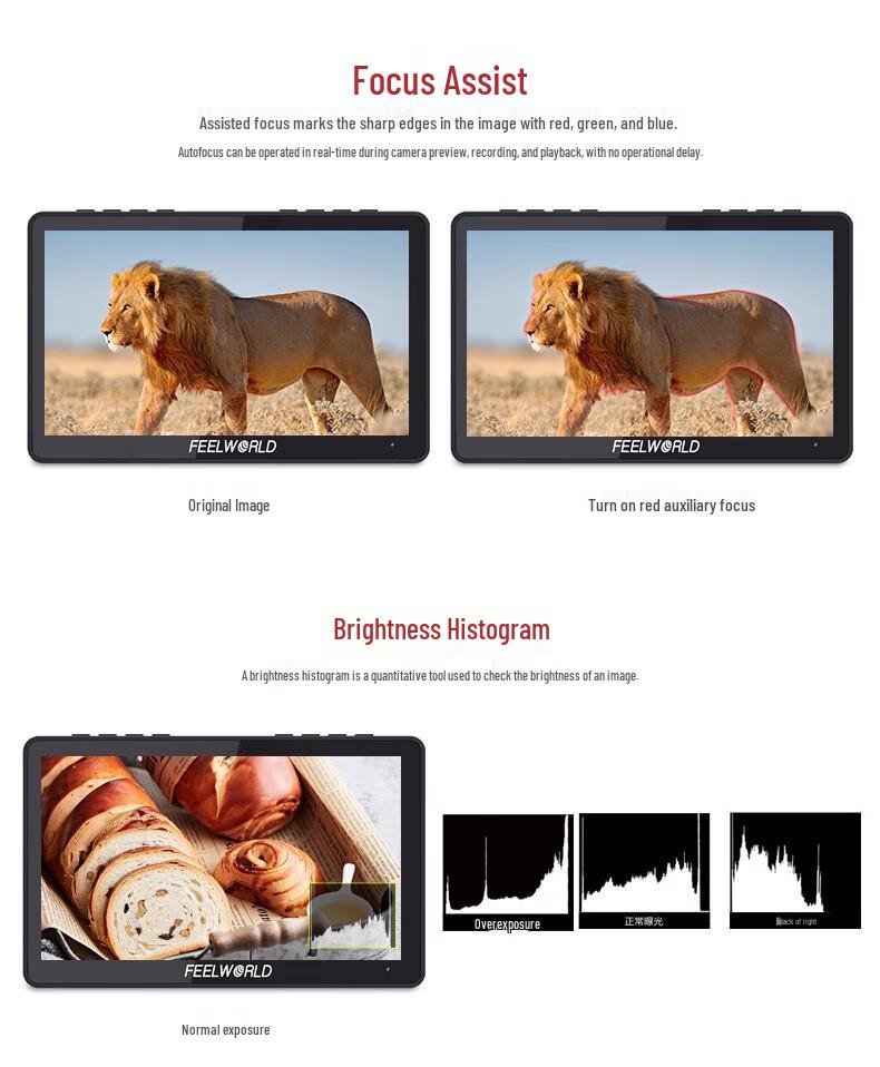 FEELWORLD F5PRO X 5,5" Высокояркостный сенсорный монитор с 3D LUT для беззеркальных камер