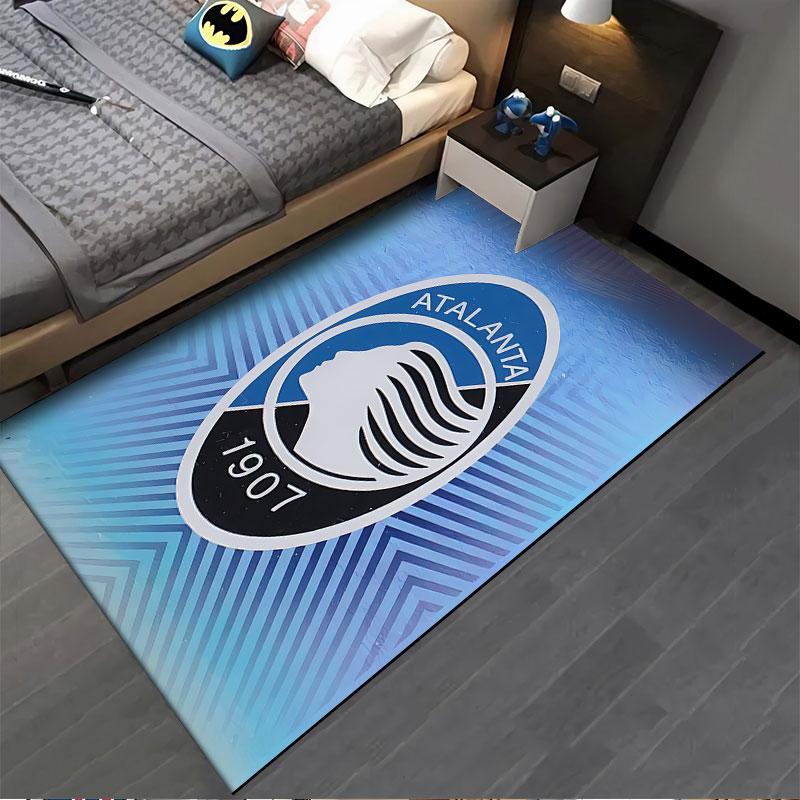 Atalanta Logo Blue Carpet suitable as a non-slip mat for the living room or bedroom sofa