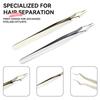 Anti-Slip Stainless Steel Lash Extension Tweezers Curved Tip Straight High Precision for Nail Art Makeup Beauty Tools