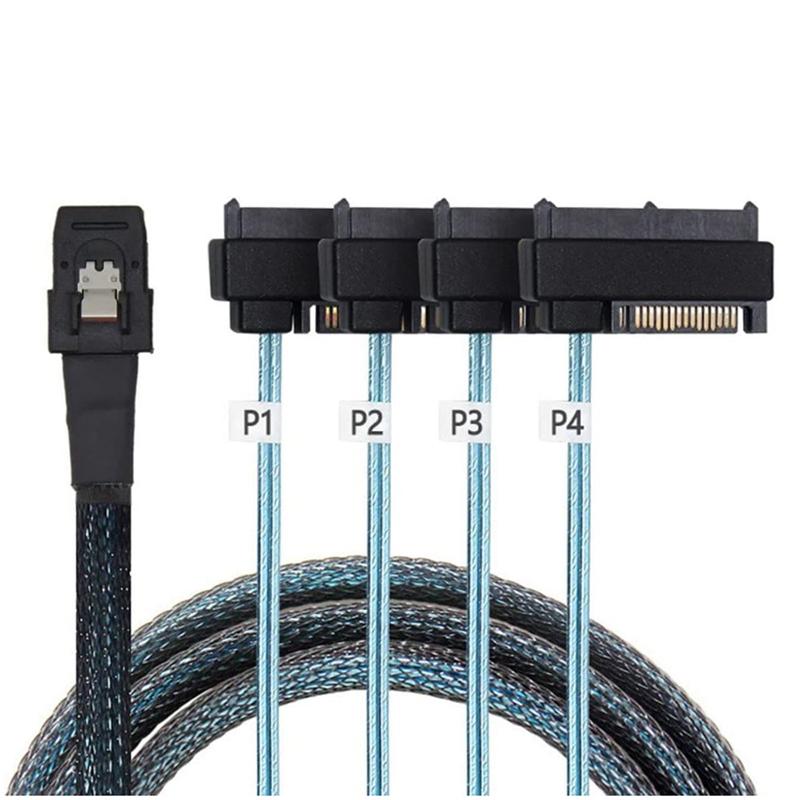 Кабель-адаптер-преобразователь Mini SAS 36P SFF-8087 на SFF-8482 SAS 29+15P SATA для серверного компьютера
