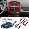 Real Soft Carbon Fiber Trim Sticker LHD RHD For Renault Clio 3 2013 2014 2015 2016 2017 2018 Car Central Control Panel Interior