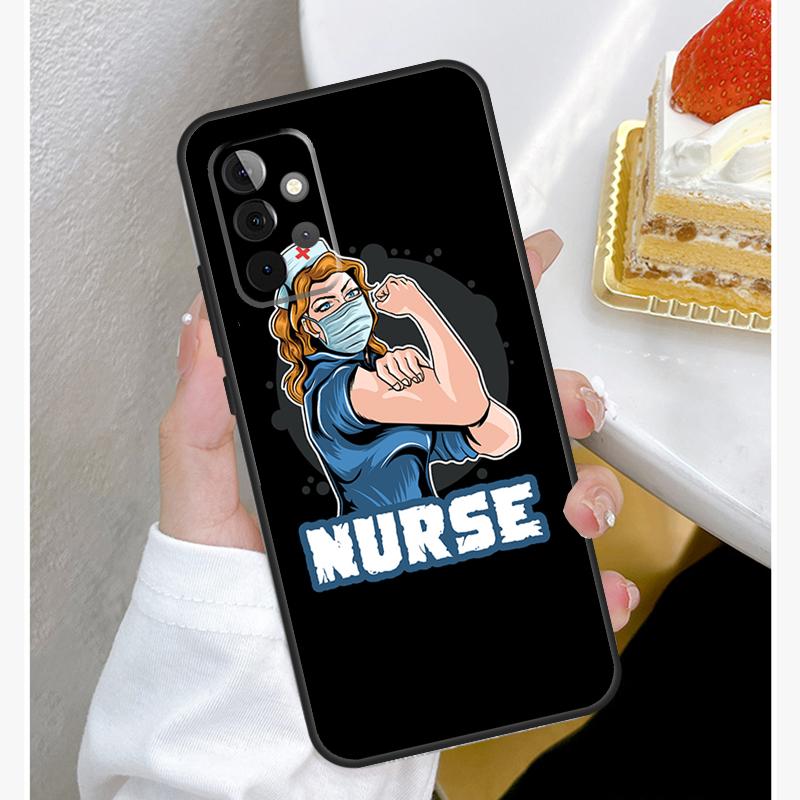 Cartoon Medicine Doctor Nurse Case For Samsung Galaxy A15 A25 A35 A55 A51 A71 A12 A32 A52 A13 A33 A53 A14 A34 A54 Cover