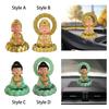 Качающая головой миниатюрная фигурка Будды, украшение на приборную панель автомобиля, реалистичные буддийские скульптуры, игрушка, украшение стола для домашнего офисного декора