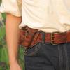 TOURBON Leather Multi-Tool Holder Belt Case for Flashlight, Pliers, and Tactical Pen