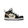 Jordan 1 Mid Patent Black White Gold TD BQ6933-007
