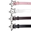 Adjustable Five-point Star Waistband Heart Women Waist Belt Elegant Star Belt  Men