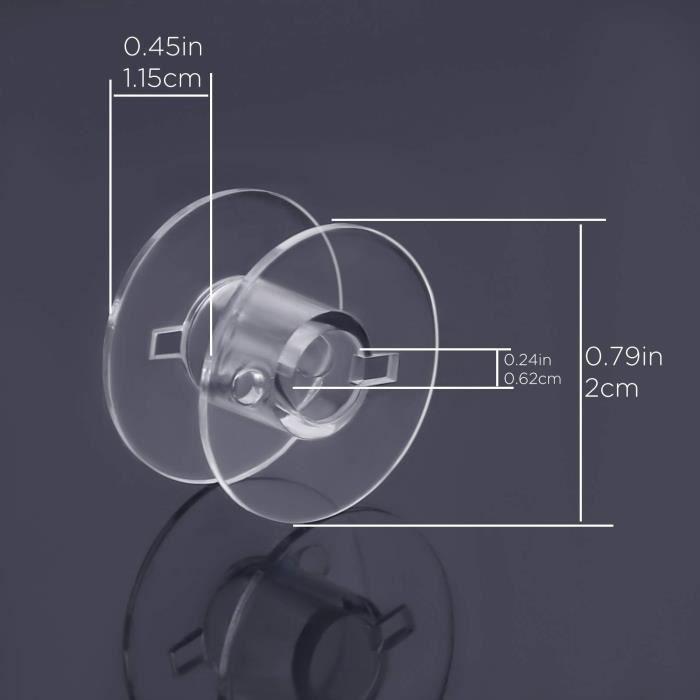 30pcs Canette Plastique, Canettes Machine à Coudre pour Brother Singer Kenmore Janome la Plupart des Machines à Coudre