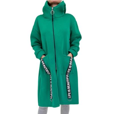 Женский модный повседневный кардиган-жакет однотонного цвета с длинными рукавами