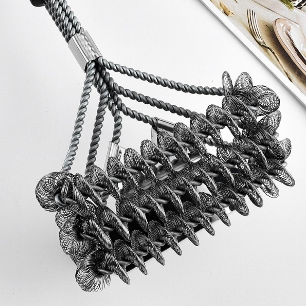 Аксессуары для барбекю, гриль, щетка для барбекю, проволочная щетина из нержавеющей стали, чистящие щетки, антипригарные пятна, жир, кухонные инструменты для барбекю