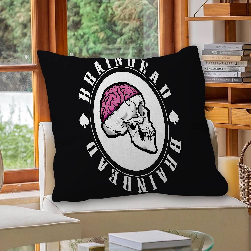 Brains-Dead-Logo Pillow Gift Home Office Decoration Pillow Bedroom Sofa Car Cushion Coverpillow Case