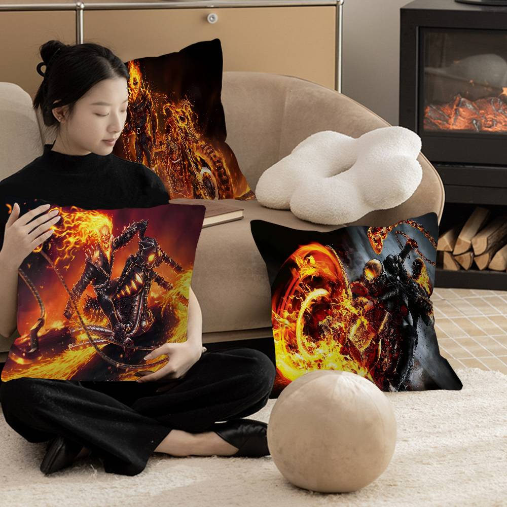 Ghost Rider Personalized Picture Text Home Decorative Pillows Household Gifts 45x45cm