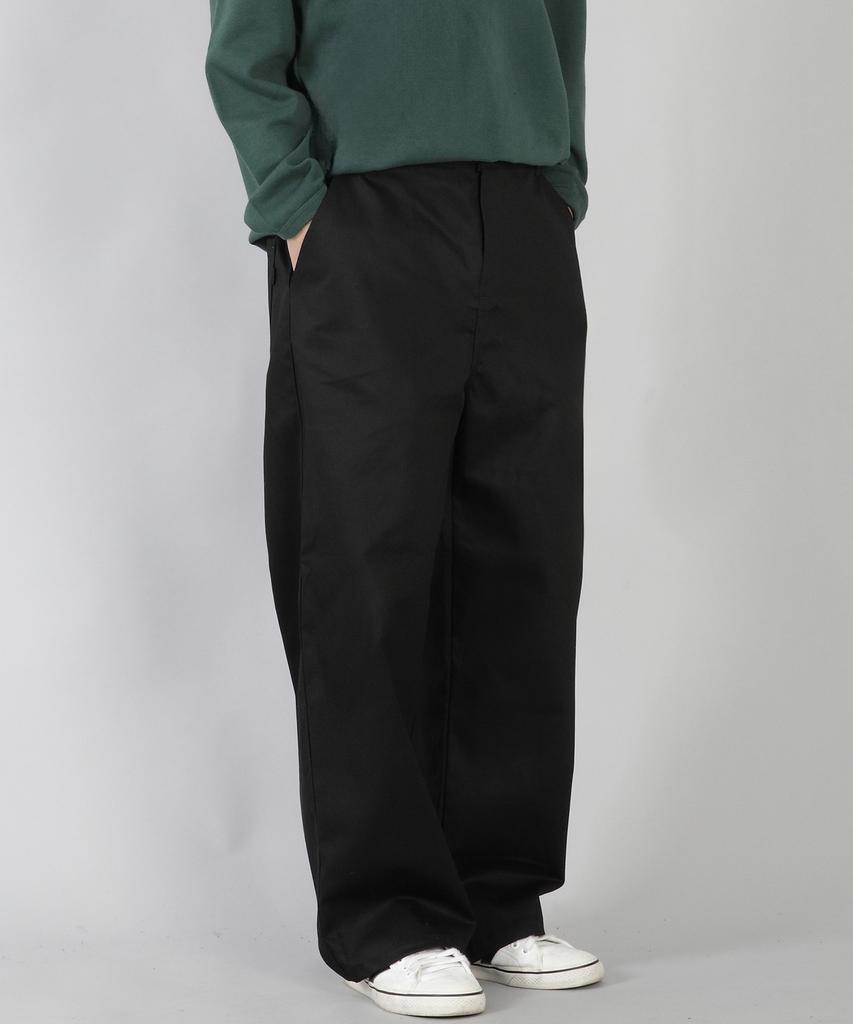 Seinteukeulu Брюки с широкими пуговицами Ex Wide Button Pants Ewb-377 Черный