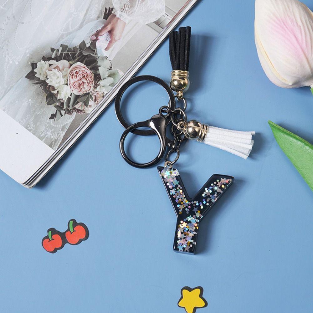 Изысканный Английский Алфавит Сумка Подвеска Буквы A-Z Алфавит Инициалы Блестящий Брелок Женский Подарок