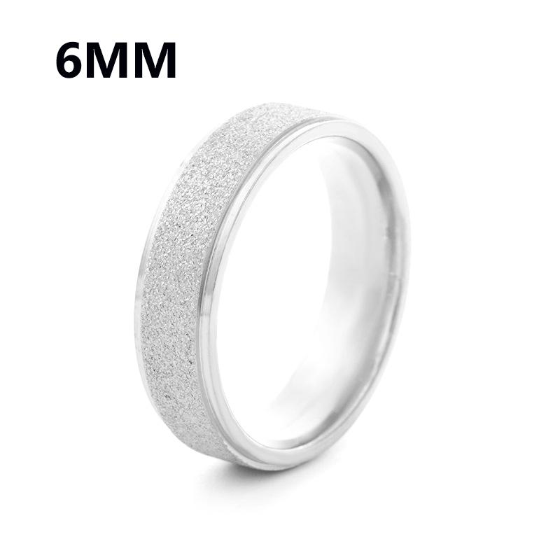 Модные матовые кольца-скрабы женские розовое золото/серебро кольцо на палец 2/4/6/8 мм мужские свадебные украшения простые из нержавеющей стали/разноцветные