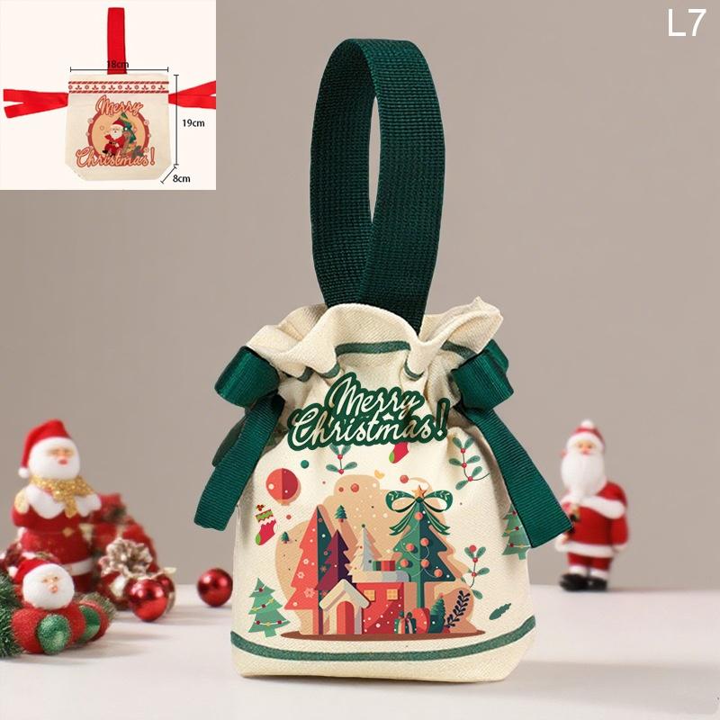 1Pc Christmas Gift Bag Cartoon Apple Candy Packaging Box Party Supplies Christmas Gift Wrapping Boxes Candy Storage Bags