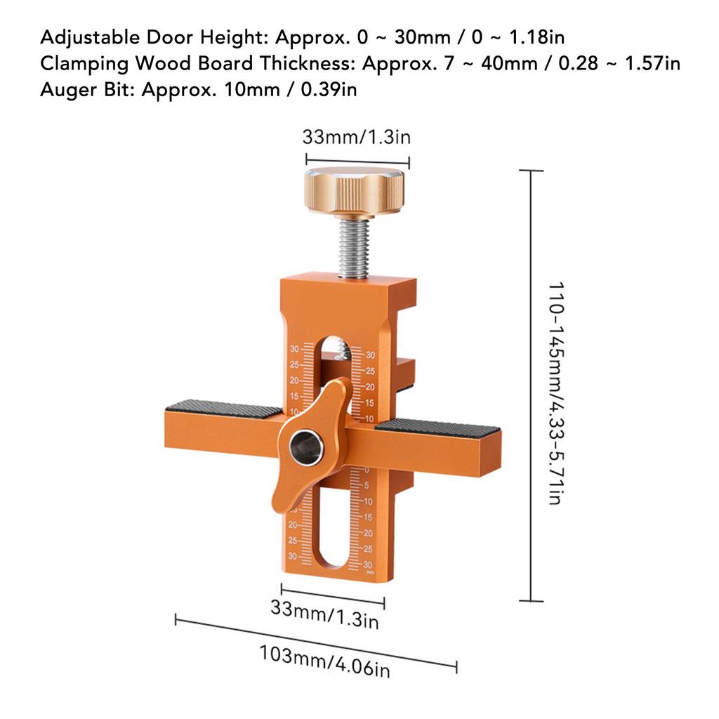 Imbot Cabinet Door Mounting Jig Tool Set Installation Positioner Adjustable Aluminium Alloy Woodworking Position Leveler
