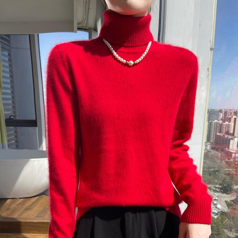 Женский кашемировый свитер Qinghe кашемир 30% кашемир 30% норка 30% шерсть 10% нейлон Женский осенне-зимний толстый кашемировый свитер мягкий и теплый