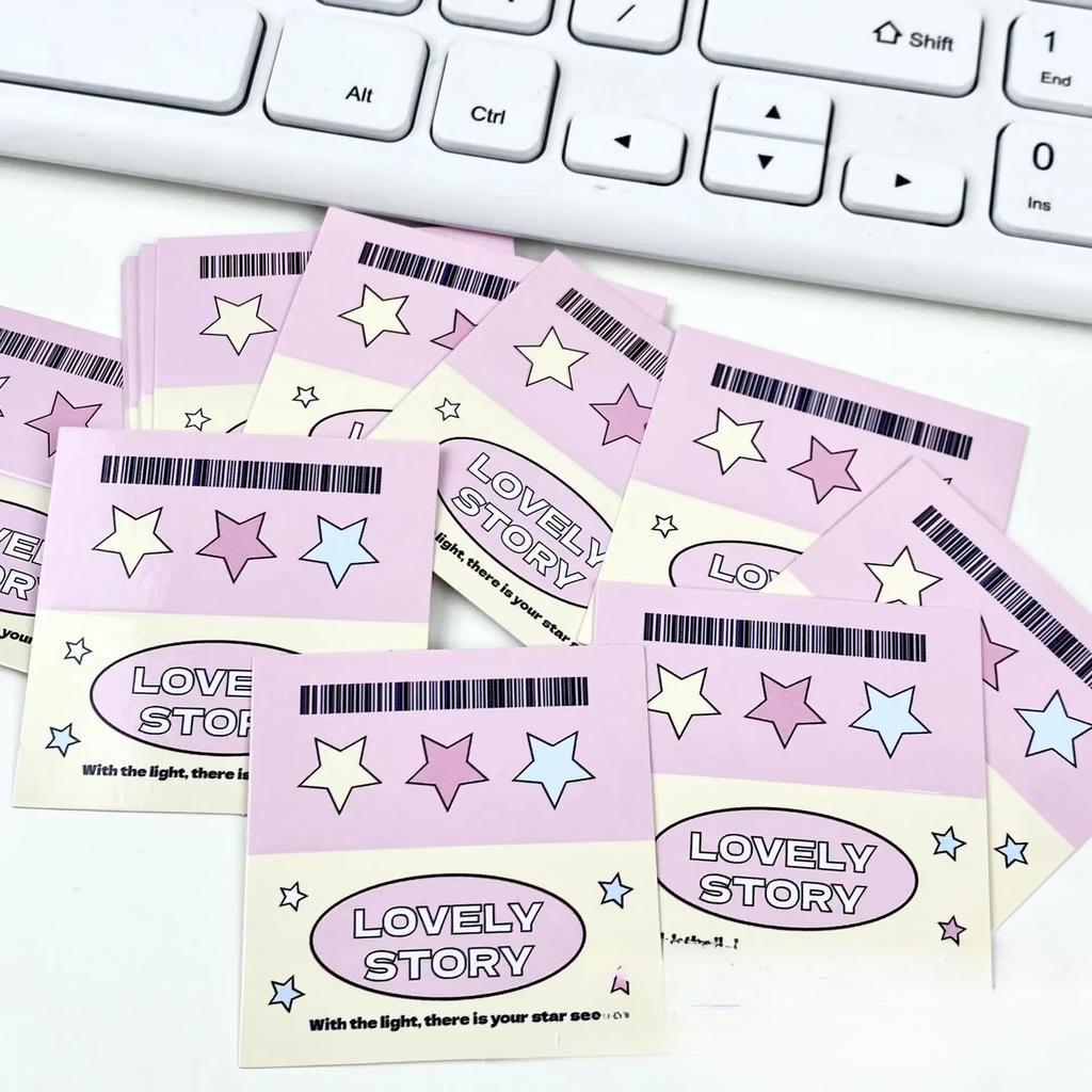 20Pcs Korean Cute Sweetheart Girl Mini Card Head Kpop Photo Card Jewelry Packing DIY Decoration Cardboard Lovely Card Packaging