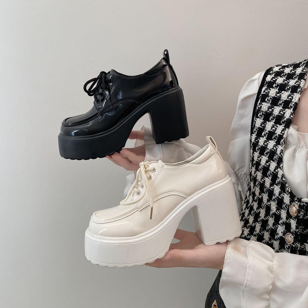 Туфли на платформе, каблуки, женские туфли на плоской платформе, весна.