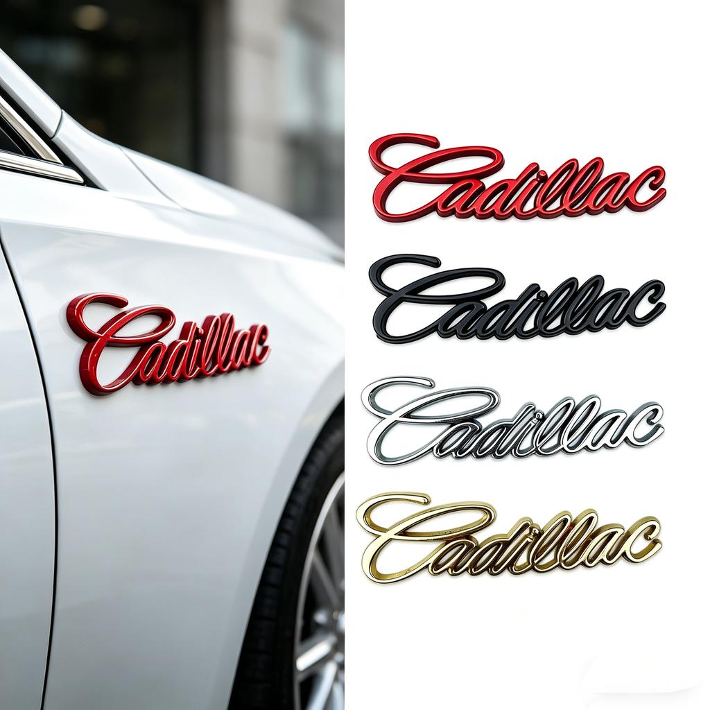 Classic 9.5x2.5cm Metal Emblem Sticker for Cadillac CT4 CT5 XT4 XT5 XT6 ATS CTS CT6 Side Fender Trunk Badge Exterior Decoration