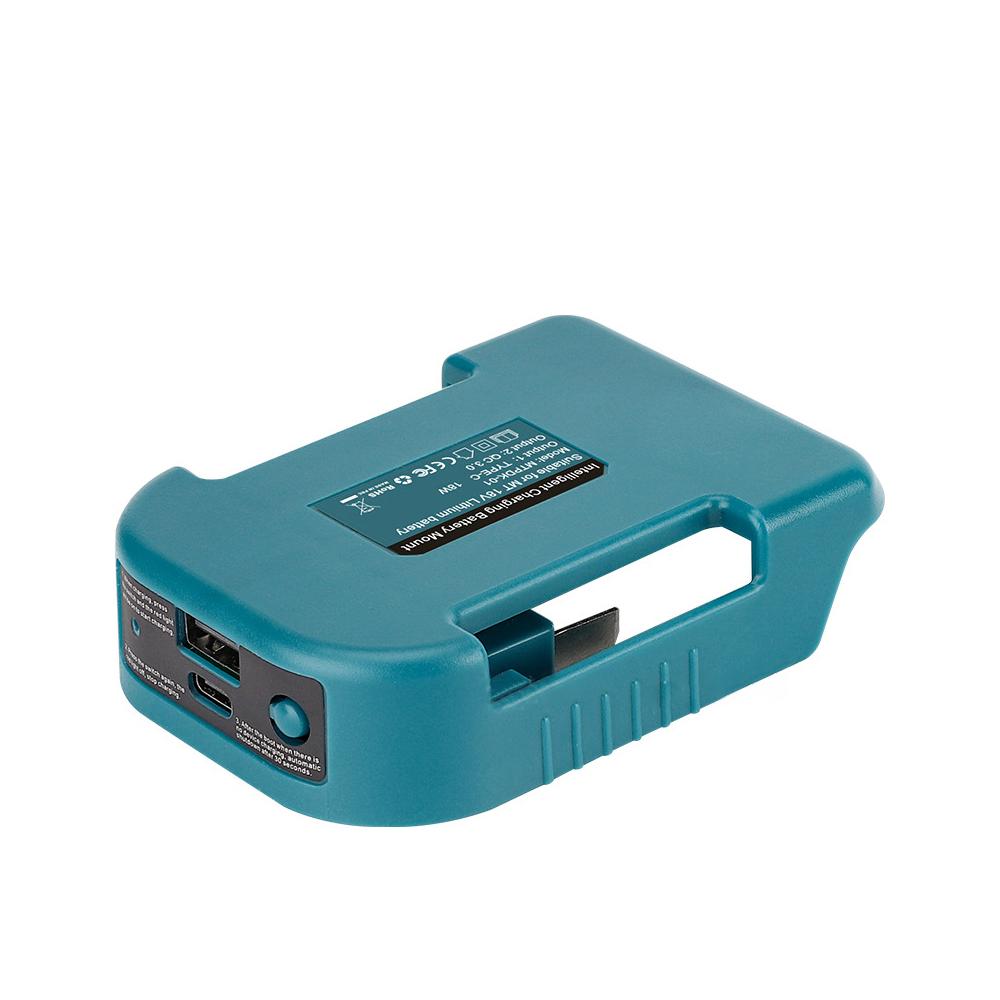 Portable Charger Adapter Compatible For For For Milwaukee 18V Li-ion with USB Type-C Battery Holder Fast Charging