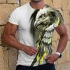Модная мужская футболка с 3d принтом орлов, мужские топы, повседневная уличная футболка с коротким рукавом, летняя футболка с круглым вырезом для мужской одежды оверсайз