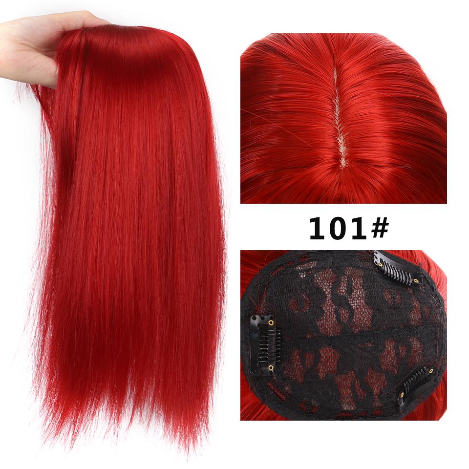 LUPU Короткие прямые натуральные синтетические накладные волосы коричневого и черного цвета для женщин с челкой, удлинители на клипсе, высокотемпературное волокно