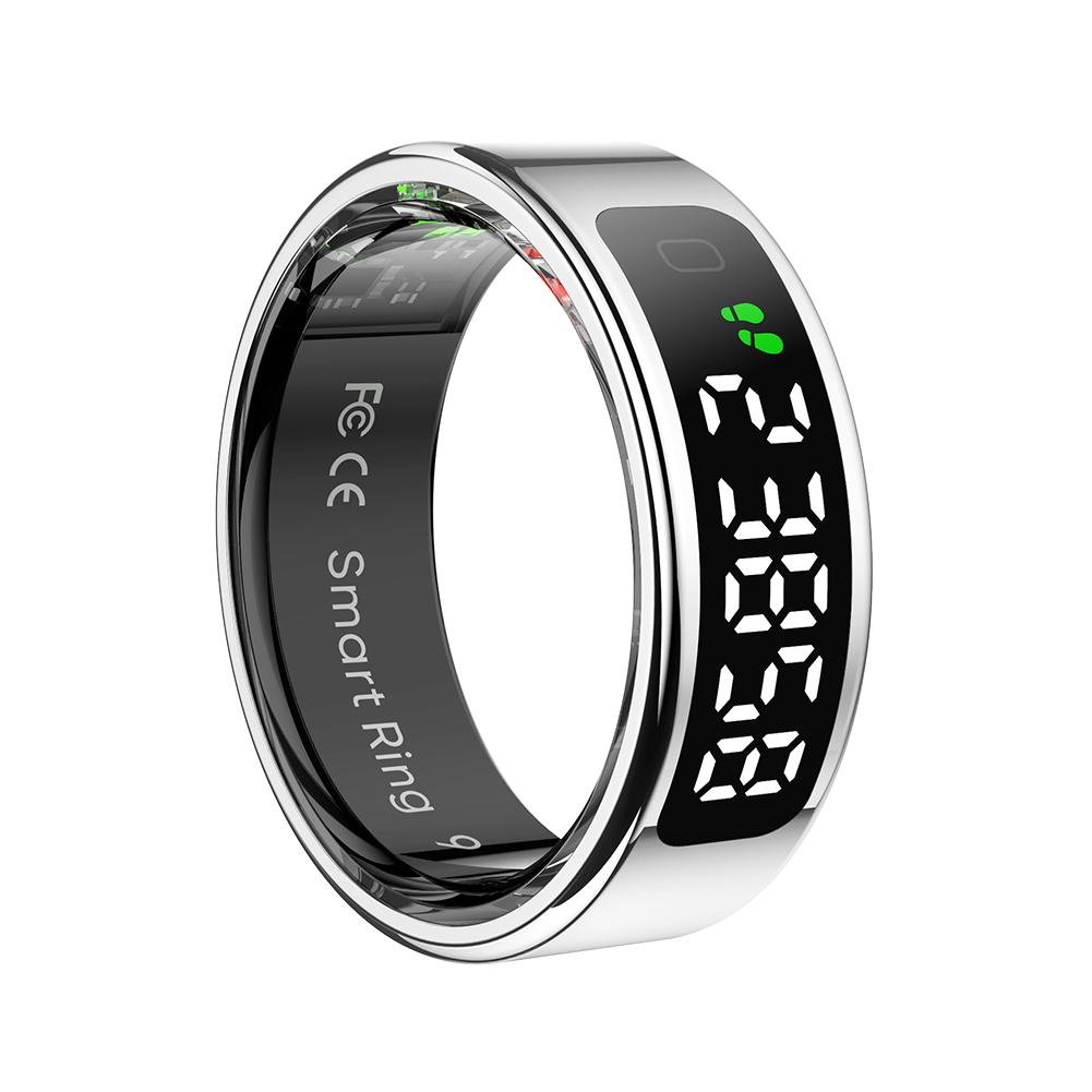 R11 Smart Ring with Display Screen and Touch Health Manager Wireless Charging Fitness & Sleep Monitor Smartring for Men Women