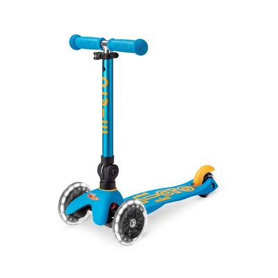 Micro Scooter Mini Micro Folding Deluxe Kickboard Ocean Blue 3 колеса Переднее колесо LED Складной Регулируемая высота Обработка Функция амортизации