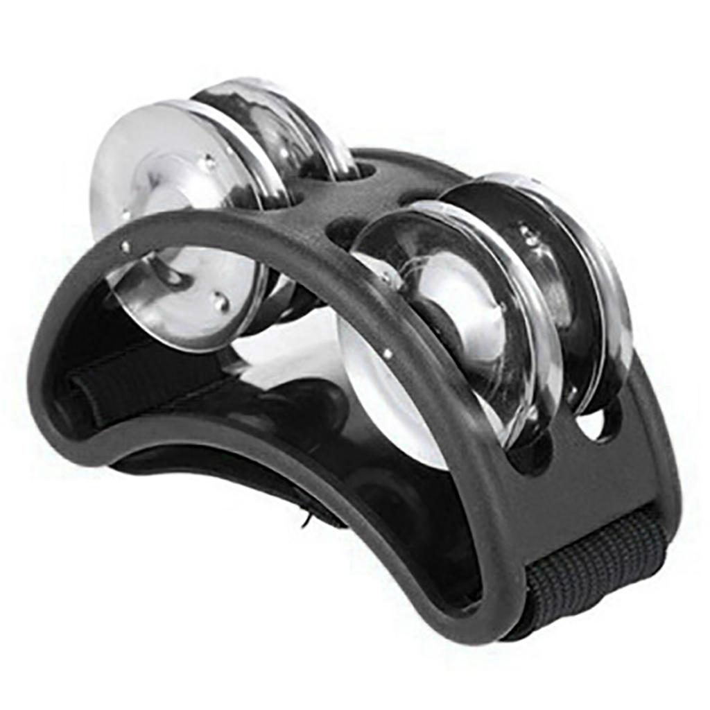 Ножной тамбурин перкуссия с бубенчиком тамбурин музыкальные перкуссионные инструменты для гитары барабана черный