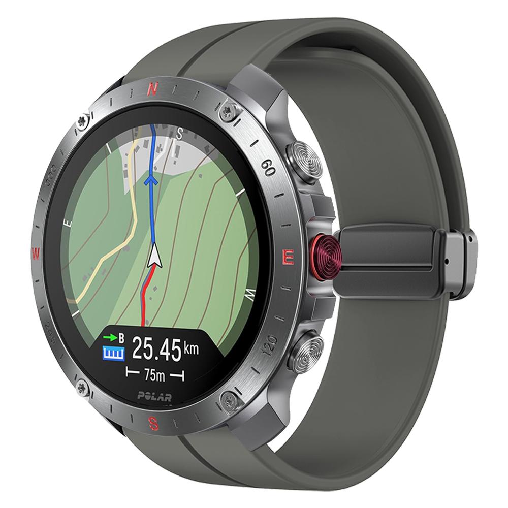22 мм 20 мм Магнитная пряжка Силиконовый ремешок для POLAR Grit X2 Pro Titan / Vantage V3 M M2 / Ignite 3 2/Pacer / Unite Ремешок