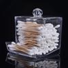 Acrylic Makeup Organizer Cotton Swabs Qtip Container Cosmetic Makeup Cotton Pad Organizer Jewelry Storage Box(Empty Box)