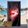 Пляжное полотенце с принтом F1 Мягкое Портативное Быстросохнущее?Сухое полотенце для бассейна, летнего отпуска, активного отдыха на природе