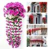 Violet Artificial Flowers Valentines Day Party Decoration Simulation Wall Hanging Flower Basket Orchid False Silk Vine Flowers