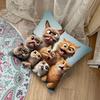 Humorous Cat Themed Pillow Cover Single-Side Print For Sofa Car Decor No Insert