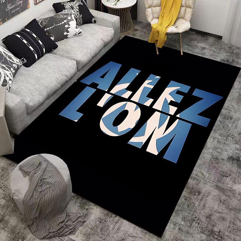 "Allez L'OM Blue Carpet Design" suitable as a non-slip mat for the living room or bedroom sofa