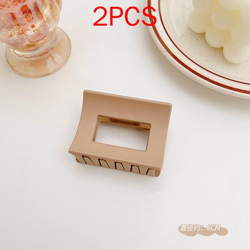 2 шт., комплект головных уборов премиум-класса, новые женские модные зажимы для волос, кофейные, черные, акриловые, большие заколки для волос, зажим для женщин, заколка, аксессуары для волос