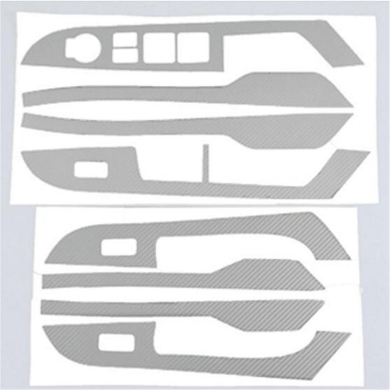 Автомобильные наклейки из карбонового волокна на дверные панели и подлокотники, автоаксессуары для KIA Rio K2