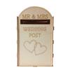 DIY Wooden Wedding Mailbox Post Box with Lock Rustic Hollow Gift Card Holder for Reception Wedding Anniversary Party