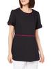 Scrub Tunic Medical White Coat Top Nurse Sweat Absorbent Quick Drying Nursing Care Hospital 7056SC Black X Garnet SS [Fork] Women's