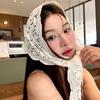 Fake Collar Lace Shawl White Flower Scarves Elegant Lace Triangle Scarf  Women