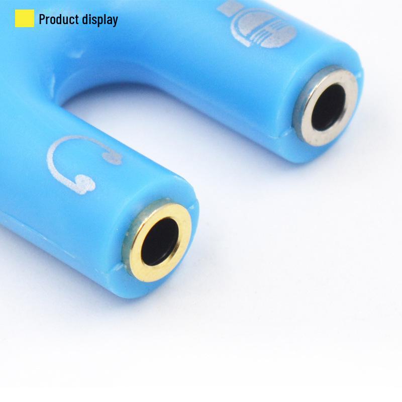 U-образный аудиоадаптер 2-в-1 3,5 мм для записи, микрофона и пения с совместимостью с компьютером и мобильным телефоном