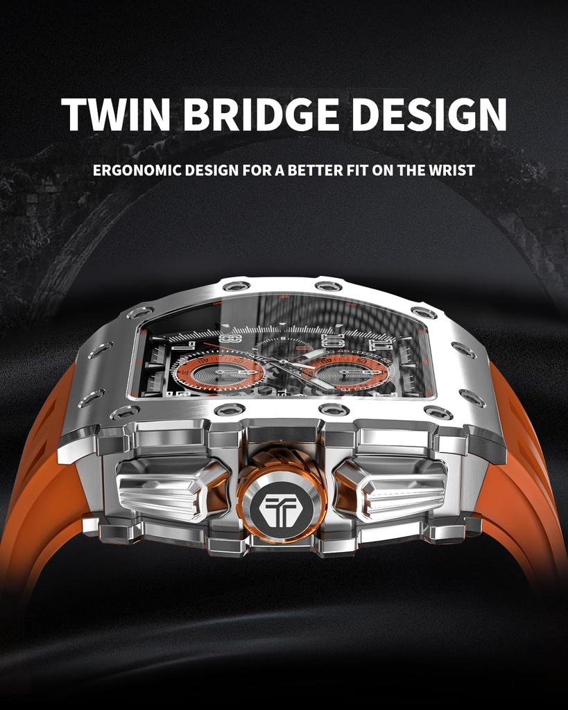 Часы ЦАРЬ БОМБА Скелетон Механические Автоматические Часы Керамика Японский Механизм Тонно Силиконовый Ремешок 50М Водонепроницаемые Люминесцентные Роскошные Наручные Часы Бизнес