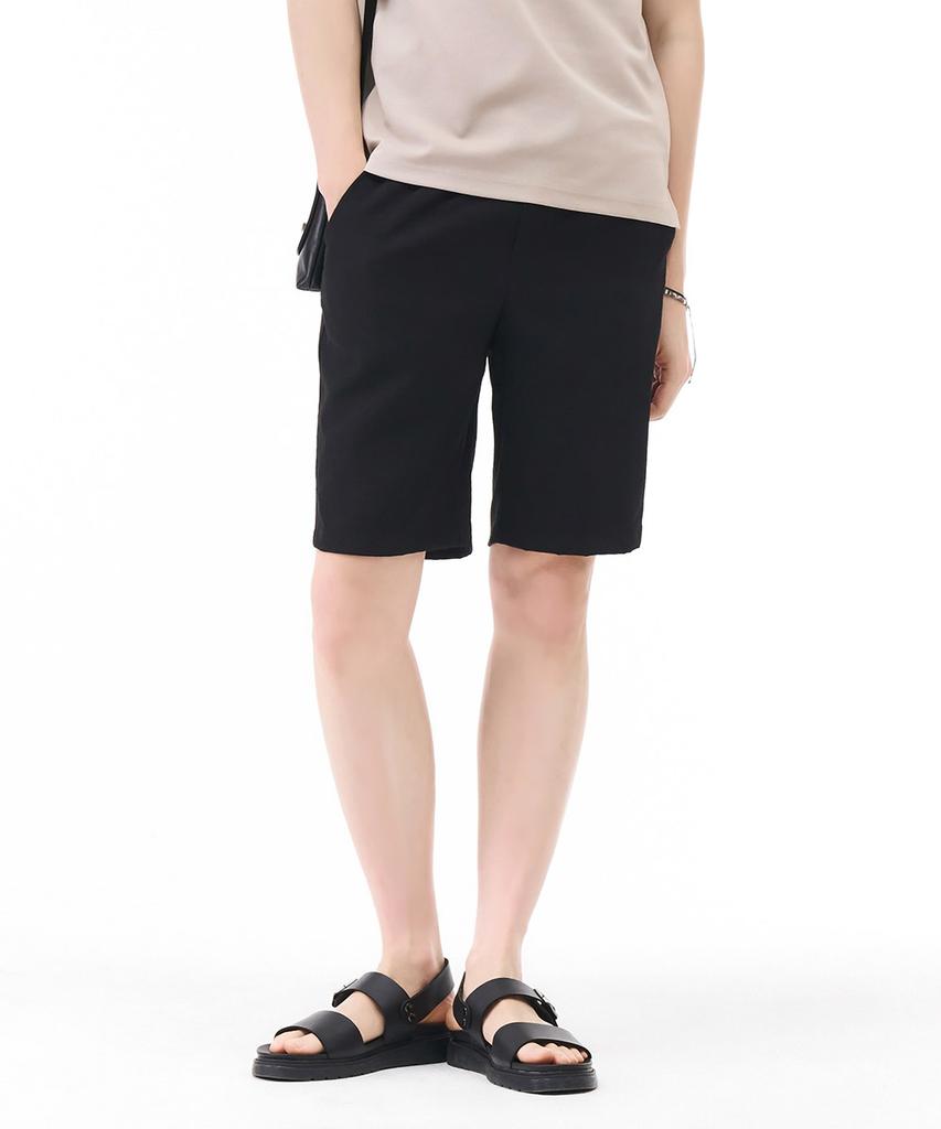 CHASECULT Men'S Cool Touch Relax Elastic Waist Shorts - Black